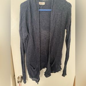 Hollister blue knit cardigan